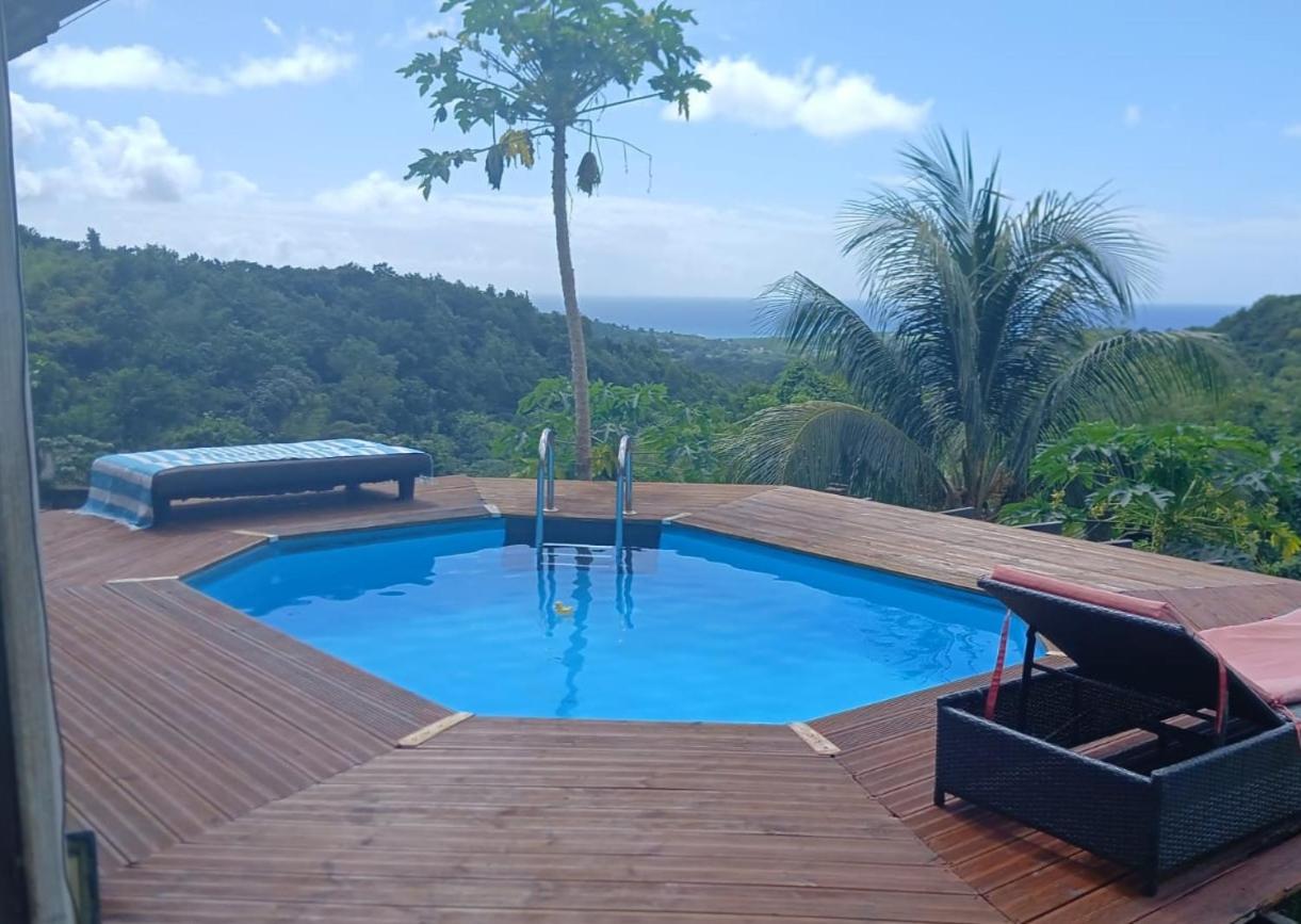 Chambre Chez L'Habitant Avec Piscine Privative Et Vue Panoramique Sur La Mer Des Caraibes Desmarinieres Екстер'єр фото